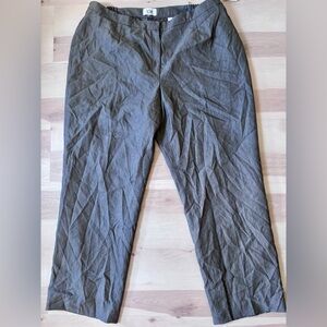 Le Suit Sz 18 Straight Leg Gray Striped Work Pants NWT